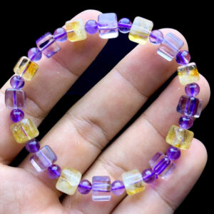 Vòng Tay Thạch Anh Tím + Vàng - Amethyst + Citrine #VTATV-211115-02