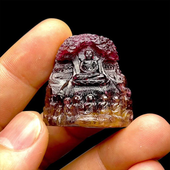 Mặt Phật Thích Ca Mâu Ni Giác Ngộ - Tourmaline Lục Yên #MTM-211115-03 1