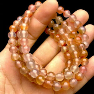 Vòng Tay - Đá Mã Não Nam Hồng - Cam Hồng VIP (108 Hạt) #VMN-211122-03