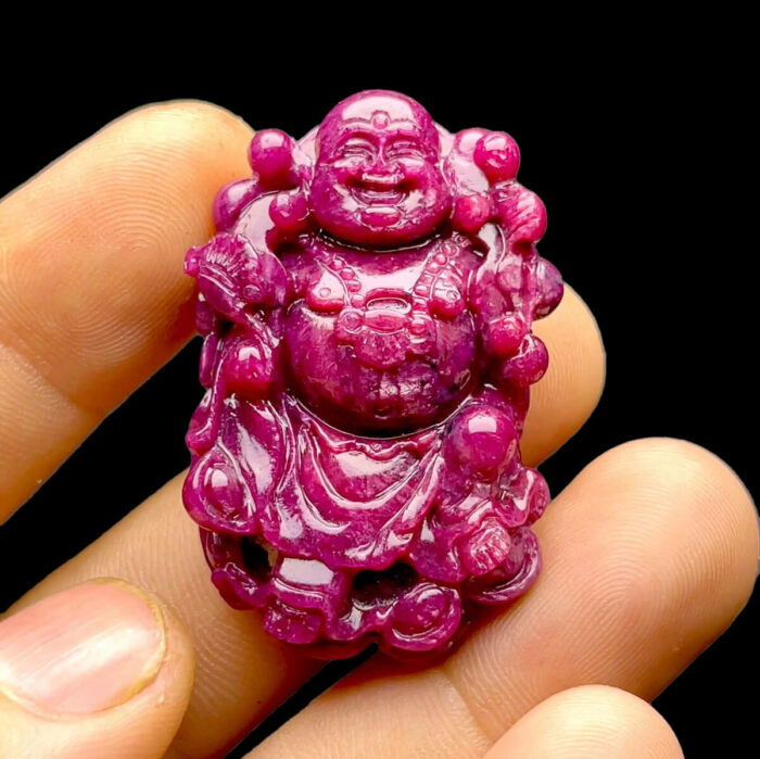 Mặt Phật Di Lặc - Đá Ruby Tự Nhiên #MRB-220714-04 1