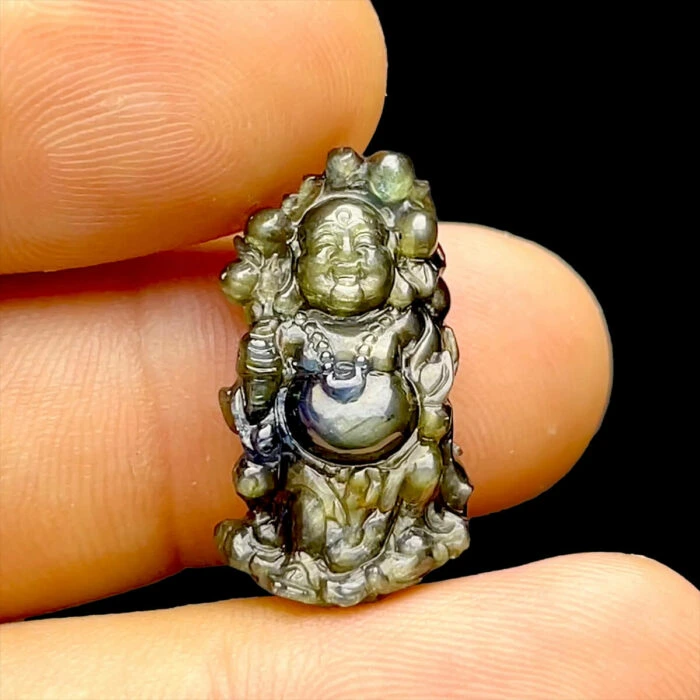 Mặt Phật Di Lặc - Đá Sapphire Sao Phan Thiết - Tự Nhiên #MSP-220727-02 1