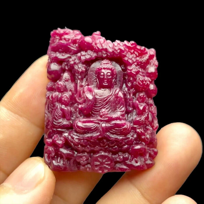 Mặt Phật Thích Ca Mâu Ni - Đá Ruby Tự Nhiên #MRB-220830-01 1