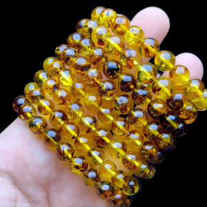 Vòng Tay Đá Hổ Phách Hoa - Baltic Nga Tự Nhiên #VHP-220810-02