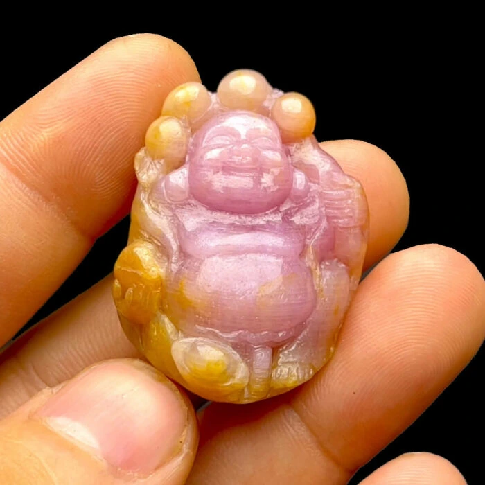 Mặt Phật Di Lặc Gánh Đào - Đá Sapphire Lục Yên #MSP-220926-01 1