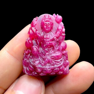 Mặt Đại Thế Chí Bồ Tát - Đá Ruby Huyết Kính #MRB-221128-03