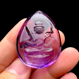 Mặt Hư Không Tạng Bồ Tát - Đá Thạch Anh Tím - Amethyst #MTAT-230114-02