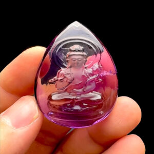 Mặt Đại Thế Chí Bồ Tát - Đá Thạch Anh Tím - Amethyst #MTAT-230114-05