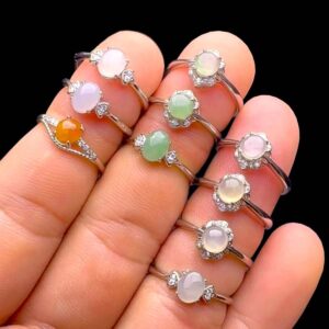 Nhẫn Bạc - Đá Cẩm Thạch - Chuẩn A #NCTA-230218-01