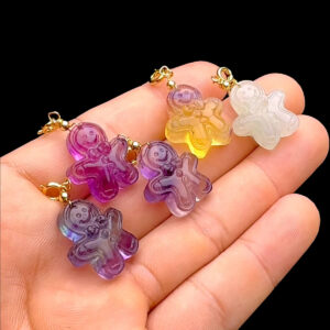 Móc Khoá Hình Nhân Chibi - Đá Fluorit #MFR-230314-01