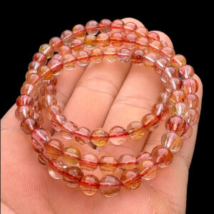 Vòng Tay - Đá Thạch Anh Tóc Đỏ Đồng Trục #VTD-230308-02