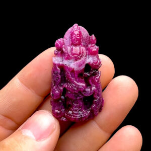 Mặt Quan Thế Âm Bồ Tát - Đá Ruby Tự Nhiên #MRB-230330-05