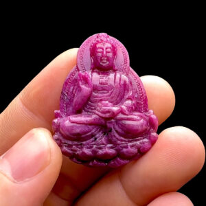 Mặt Phật A Di Đà - Đá Ruby Tự Nhiên #MRB-230412-01