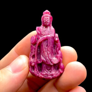 Mặt Quan Thế Âm Bồ Tát - Đá Ruby Tự Nhiên #MRB-230412-03