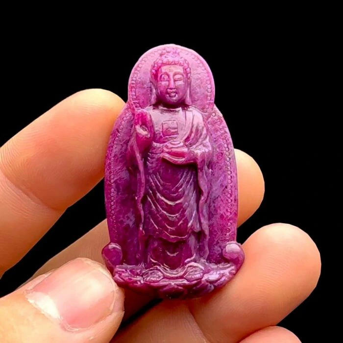 Mặt Phật A Di Đà - Đá Ruby Tự Nhiên #MRB-230412-07 1