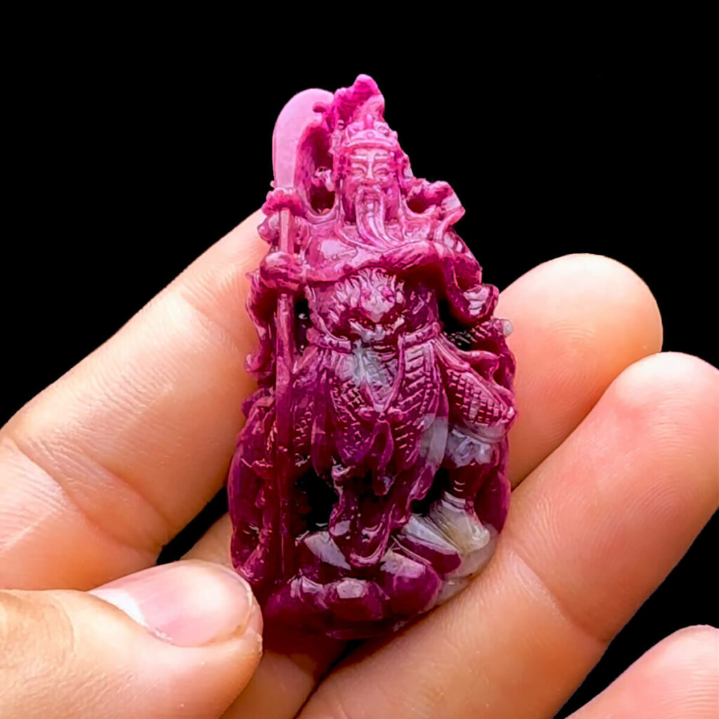 Mặt Quan Thánh Đế Quân – Đá Ruby Tự Nhiên #MRB-230414-06