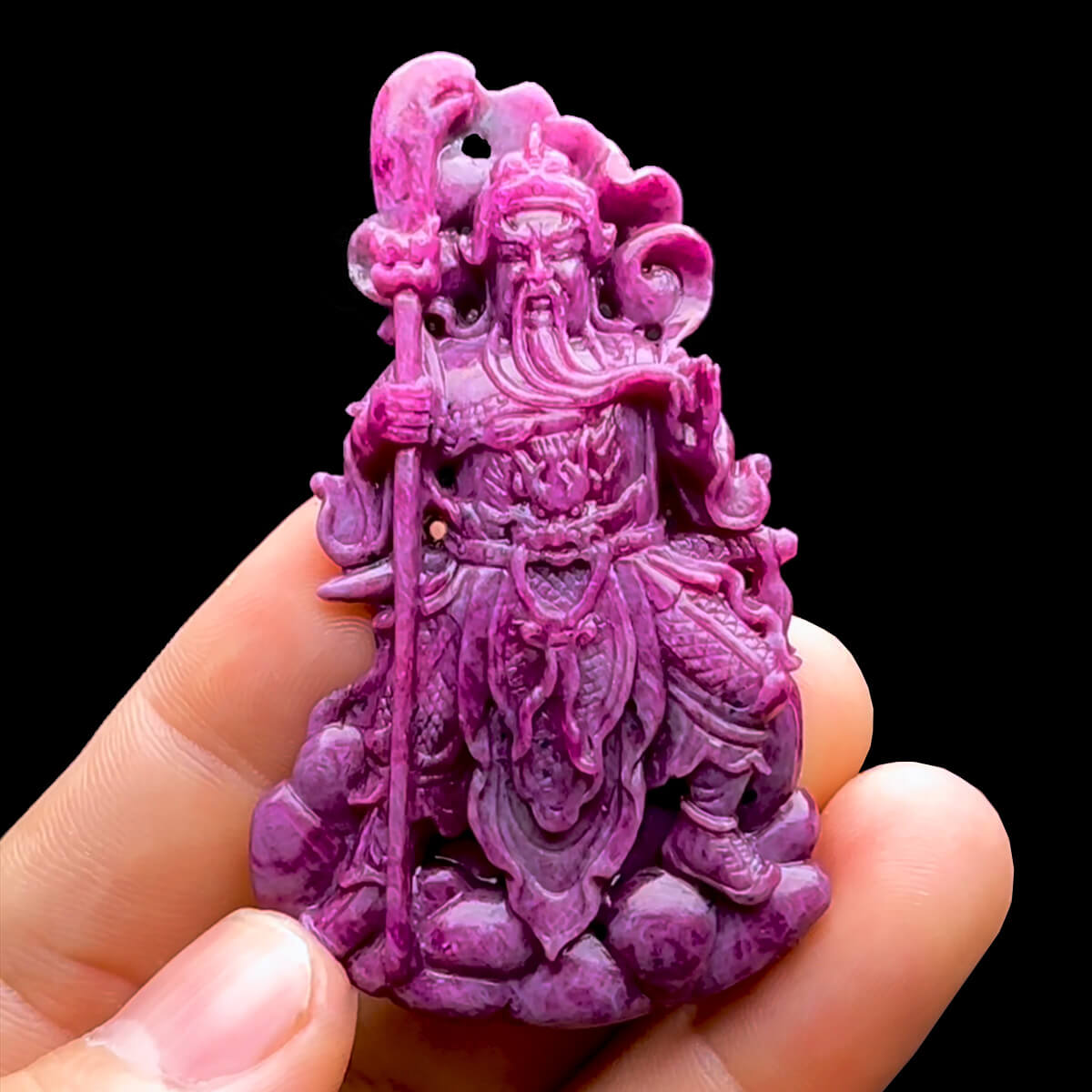 Mặt Quan Thánh Đế Quân – Đá Ruby Tự Nhiên #MRB-230415-01