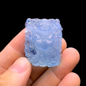 Mặt Phật Di Lặc - Đá Aquamarine Tự Nhiên #MAQ-230422-01
