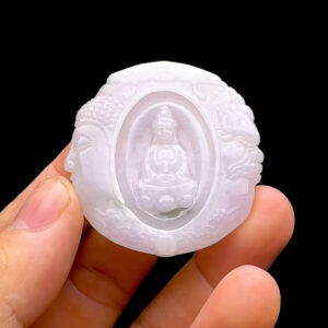 Mặt Thiện Ác Từ Bi - Cẩm Thạch Hoa Bay #MCTA-230420-03