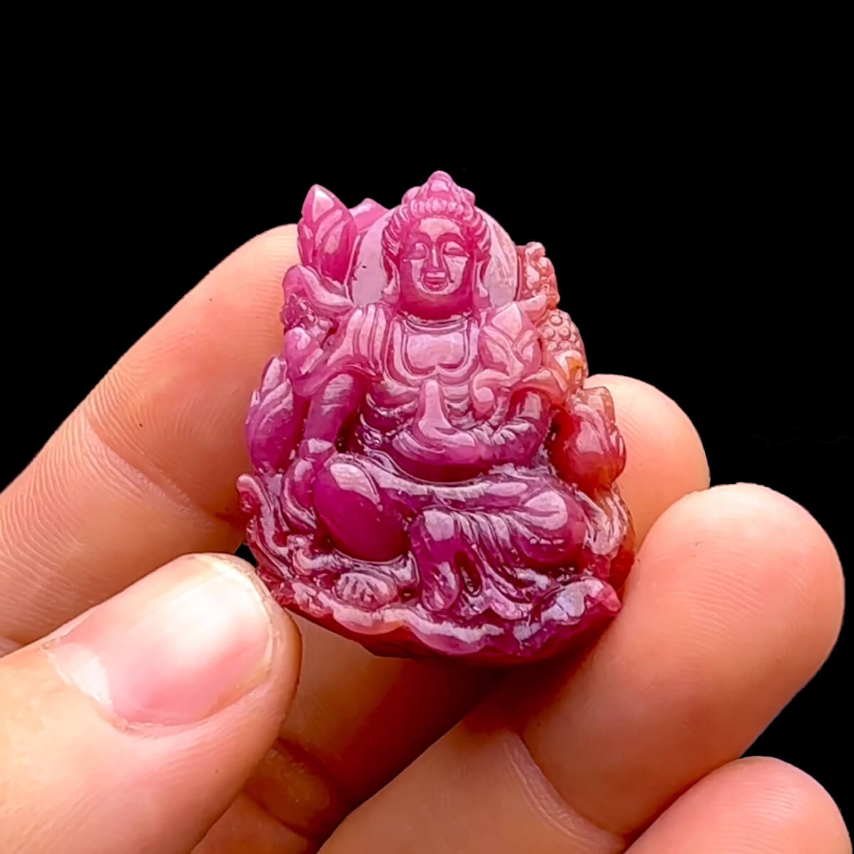 Mặt Quan Âm Tự Tại - Đá Ruby Lục Yên #MRB-230422-04
