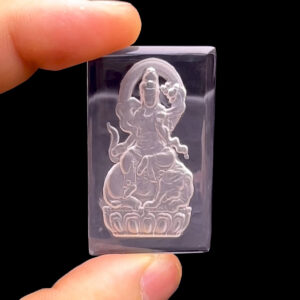 Mặt Phổ Hiền Bồ Tát – Đá Thạch Anh Trắng #MTAT-230418-04