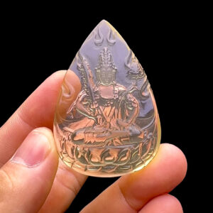 Mặt Hư Không Tạng Bồ Tát - Đá Thạch Anh Vàng #MTAV-230501-02
