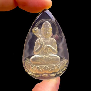 Mặt Văn Thù Bồ Tát - Đá Thạch Anh Vàng #MTAV-230501-10