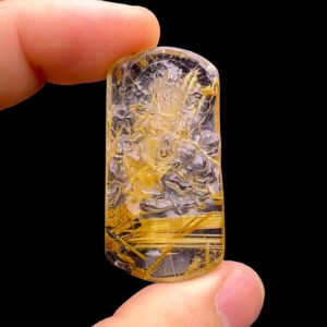 Mặt Hoàng Tài Bảo Thiên - Thạch Anh Tóc Vàng Hoa Thị #MTV-230504-02