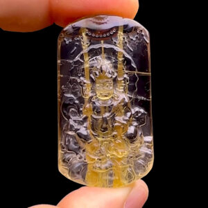 Mặt Hoàng Tài Bảo Thiên - Thạch Anh Tóc Vàng Bã Mía #MTV-230506-06