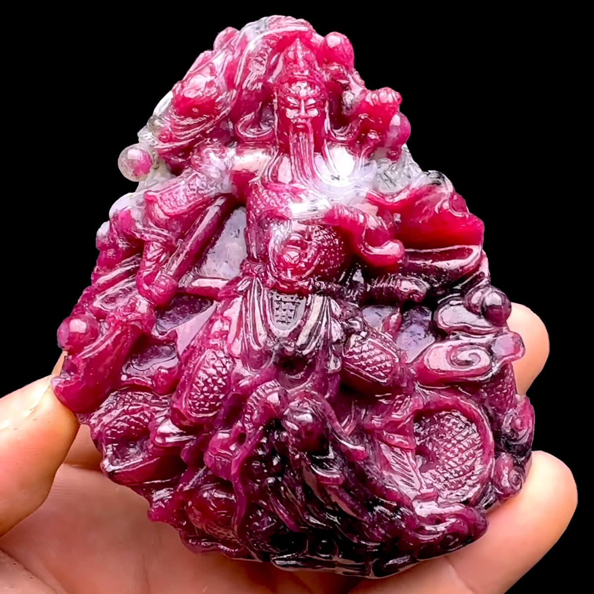 Mặt Quan Thánh Đế Quân – Đá Ruby Tự Nhiên #MRB-230704-04
