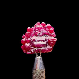 Mặt Phật Di Lặc - Đá Ruby Huyết Kính Tự Nhiên #MRB-230804-01