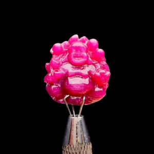 Mặt Phật Di Lặc - Đá Ruby Huyết Kính Tự Nhiên #MRB-230804-03