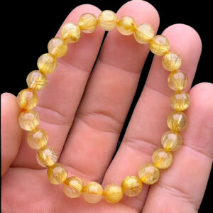 Vòng tay - Thạch Anh Tóc Vàng Bã Mía #VTV-231101-01