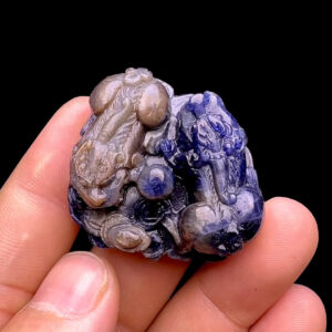 Mặt Cụ Tỳ Hưu Đôi - Đá Sapphire Sao Tự Nhiên #MSP-231109-04