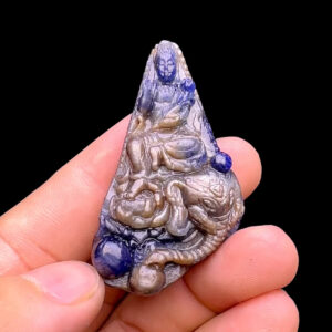 Mặt Phổ Hiền Bồ Tát - Đá Sapphire Sao Tự Nhiên #MSP-231111-04