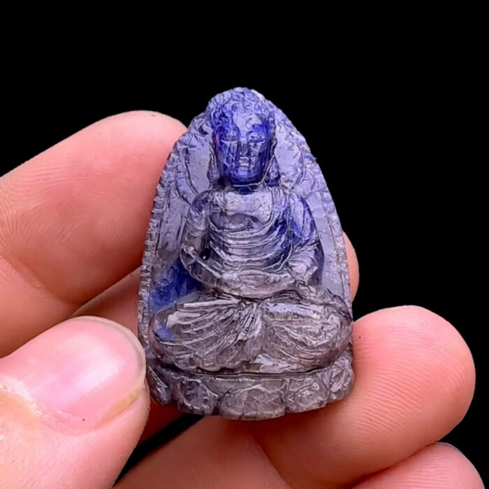 Mặt Phật A Di Đà - Đá Sapphire Tự Nhiên #MSP-231111-07