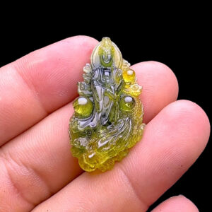 Mặt Quan Thế Âm Bồ Tát - Đá Sapphire Tự Nhiên #MSP-240101-01