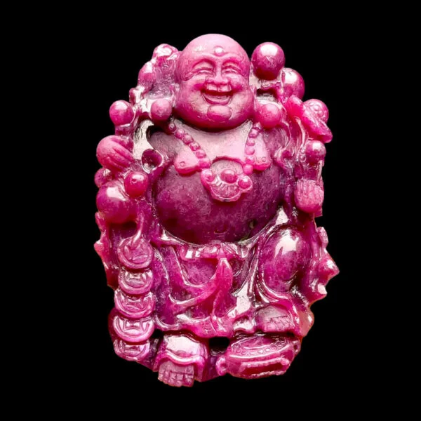 Mặt Phật Di Lặc - Đá Ruby Huyết Kính Tự Nhiên #MRB-230804-03 1
