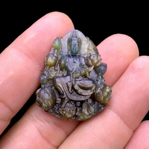 Mặt Quan Âm Tự Tại - Đá Sapphire Sao Phan Thiết #MSP-240502-05