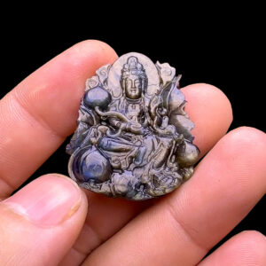 Mặt Quan Âm Tự Tại - Đá Sapphire Sao Phan Thiết #MSP-240502-09