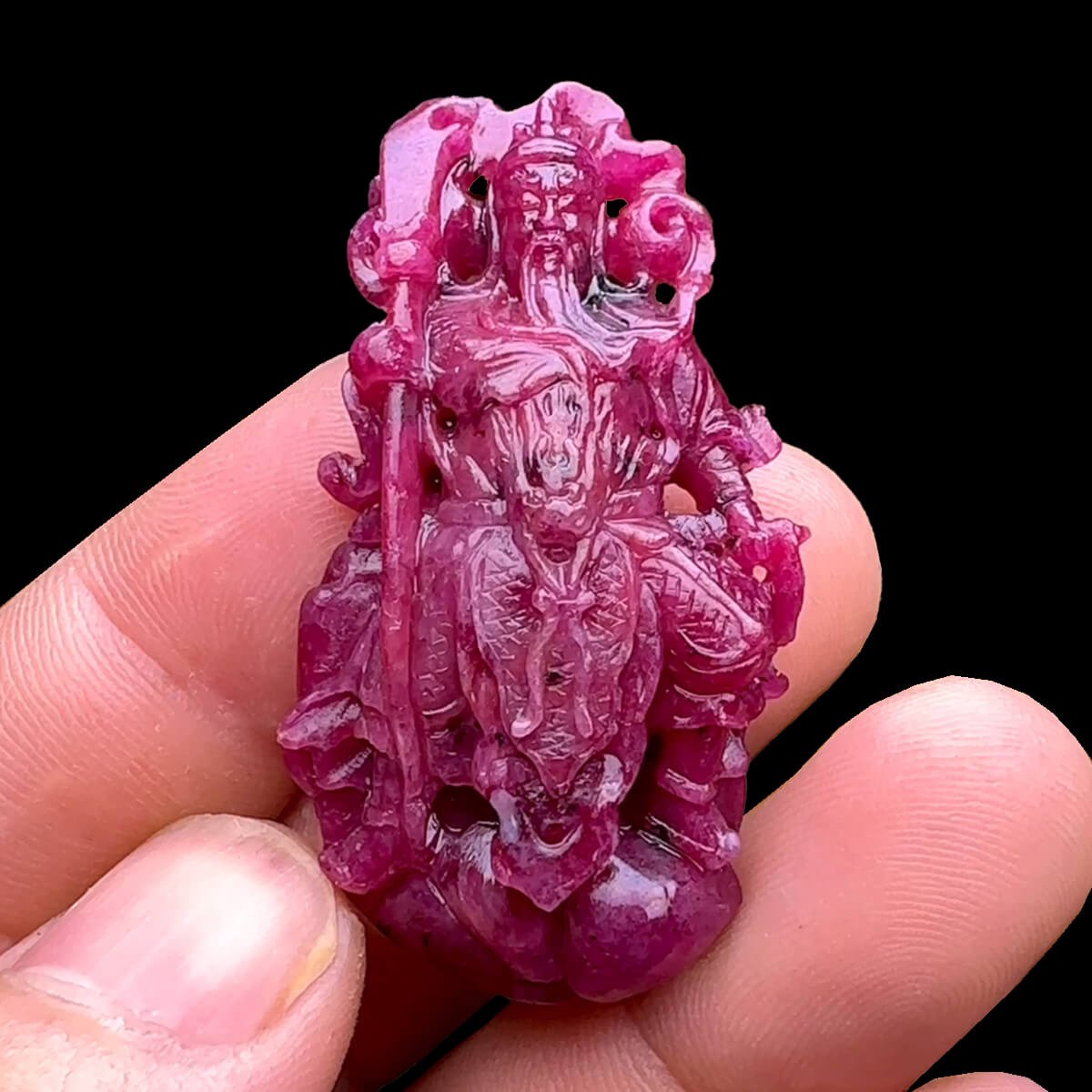 Mặt Quan Thánh Đế Quân – Đá Ruby Tự Nhiên #MRB-240705-04