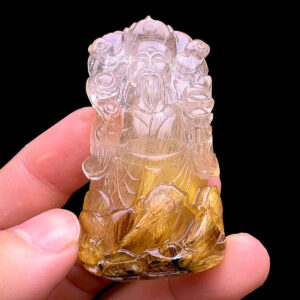 Mặt Thần Tài - Thạch Anh Tóc Vàng #MTV-240701-02