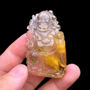 Mặt Phật Di Lặc - Thạch Anh Tóc Vàng #MTV-240803-06