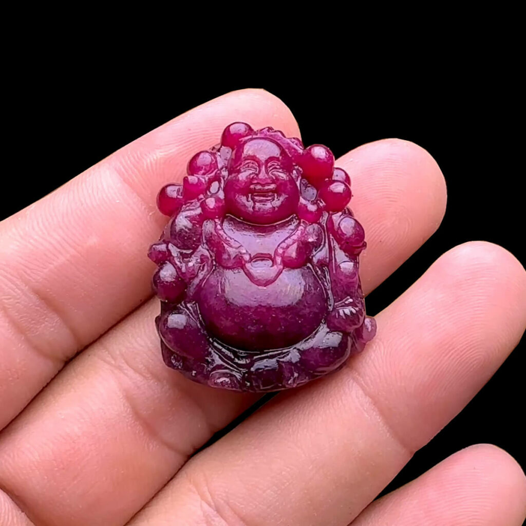 Mặt Phật Di Lặc - Đá Ruby Tự Nhiên #MRB-240805-02