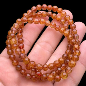 Vòng Tay - Đá Thạch Anh Tóc Đỏ #VTD-240804-01