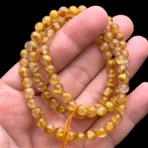 Vòng tay - Thạch Anh Tóc Vàng Bã Mía #VTV-240804-01