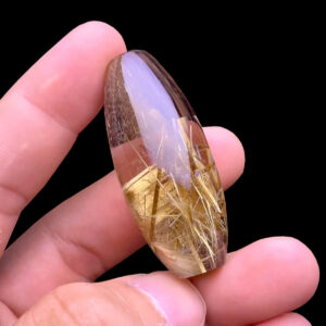 Phôi - Mặt Trơn - Thạch Anh Tóc Vàng #MTV-250201-01