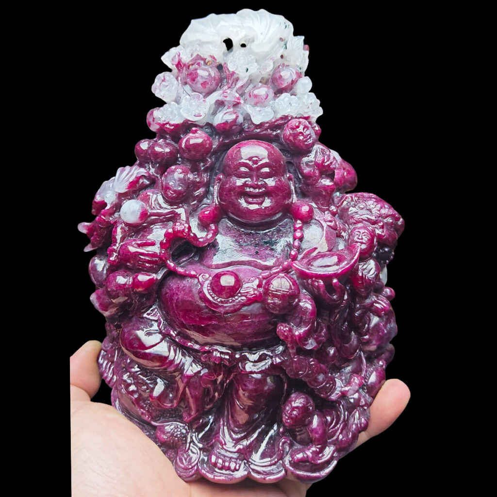 Mặt Phật Di Lặc - Đá Ruby Tự Nhiên #MRB-260301-03